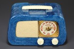 Lapis Lazuli Fada 711 &rsquo;Dip-Top&rsquo; Catalin Radio - Highly Swirled