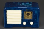 Marbleized Blue Emerson AX-235 &rsquo;Little Miracle&rsquo; Catalin Radio