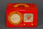 Beautiful Red Highly Swirled Motorola 50XC Catalin ’Circle-Grille’ Radio
