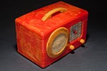 Catalin Motorola Radio 50XC-1 ”Circle-Grille” - Marbleized Red + Yellow