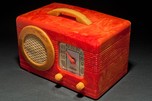 Catalin Motorola Radio 50XC-1 ”Circle-Grille” - Marbleized Red + Yellow