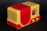 Catalin Addison 2 ’Waterfall’ Art Deco Radio in Yellow + Red