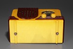 Addison 2 ’Waterfall’ Radio in Light Yellow Catalin + Maroon Bakelite