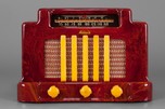 Striking Addison 5 Courthouse Catalin Radio in Oxblood Red + Yellow
