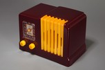 Arvin 532 Catalin Radio in Maroon with Yellow Trim