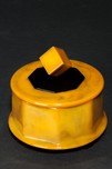 Catalin Bakelite Box in Pistachio with Black