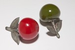 Bakelite Figural ”Apple” Salt & Pepper Shakers 1940’s Deco