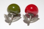 Bakelite Figural &rdquo;Apple&rdquo; Salt & Pepper Shakers 1940&rsquo;s Deco