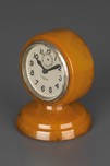 New Haven Desk Clock in Butterscotch Swirled Case - Delicate Design