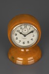 New Haven Desk Clock in Butterscotch Swirled Case - Delicate Design