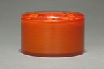 Applejuice Carved Flower Catalin Bakelite Powder Box