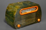Highly Swirled Blue FADA 652 &rsquo;Temple&rsquo; Catalin Radio