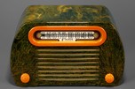 Highly Swirled Blue FADA 652 &rsquo;Temple&rsquo; Catalin Radio