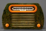 Highly Swirled Blue FADA 652 &rsquo;Temple&rsquo; Catalin Radio