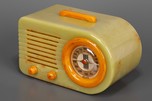 Pre-War FADA 115 Catalin ’Bullet’ Radio in Onyx Green + Yellow