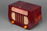 DeWald A-501 ’Harp’ Catalin Radio in Highly Marbleized Oxblood Red