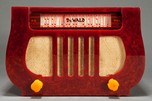 Catalin DeWald A-501 &rdquo;Lyre&rdquo; Radio in Highly Marbleized Oxblood Red