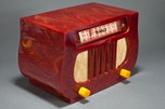 Catalin DeWald A-501 &rdquo;Lyre&rdquo; Radio in Highly Marbleized Oxblood Red