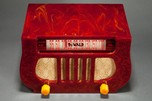 Catalin DeWald A-501 &rdquo;Lyre&rdquo; Radio in Highly Marbleized Oxblood Red