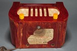 Catalin DeWald A-501 &rdquo;Lyre&rdquo; Radio in Highly Marbleized Oxblood Red