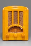 Stunning Emerson AU-190 Tombstone Yellow Catalin Tube Radio
