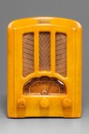 Stunning Emerson AU-190 Tombstone Yellow Catalin Tube Radio