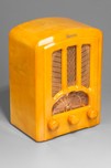 Stunning Emerson AU-190 Tombstone Yellow Catalin Tube Radio