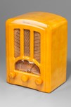 Stunning Emerson AU-190 Tombstone Yellow Catalin Tube Radio