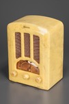 Marbleized Emerson AU-190 Tombstone Light Yellow Catalin Radio