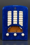 Great Marbleized Emerson BT-245 Catalin &rsquo;Tombstone&rsquo; Radio - Lapis Lazuli Blue