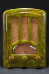 Catalin Emerson AU-190 Radio Marbleized Green Art Deco Tombstone