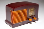 Beautiful Art Deco FADA Model F55 Radio Plum + Butterscotch Catalin