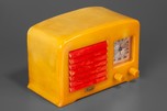 FADA 5F50 Catalin Radio in Yellow with Bright Red Grill