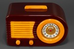 Insert Grill FADA 1000 Bullet Catalin Radio in Maroon + Yellow