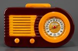 Insert Grill FADA 1000 Bullet Catalin Radio in Maroon + Yellow