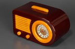 Insert Grill FADA 1000 Bullet Catalin Radio in Maroon + Yellow