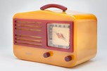 Catalin Garod 1450 ”Peak-Top” Butterscotch + Raspberry Art Deco Radio