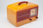 Catalin Garod 1450 &rdquo;Peak-Top&rdquo; Butterscotch + Raspberry Art Deco Radio