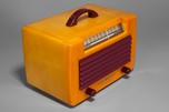 General Electric L-570 Catalin Radio in Butterscotch with Maroon