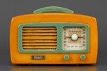 Knight &rsquo;Coronet&rsquo; KM Yellow + Mint Green Catalin Radio