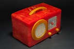 Rare Motorola 50XC Radio ”Circle-Grill” - Marbleized Red + Yellow Catalin