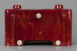 Catalin Emerson 564 ’Slot Grill’ in Swirled Oxblood Red