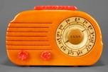 Fada 700 &rsquo;Cloud&rsquo; Radio in Butterscotch Catalin with Red Trim
