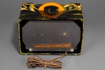 Intensely Swirled General Electric L-574 Catalin Radio in Dark Green + Yellow