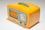 Catalin Sonora Radio KM ”Coronet” in Yellow + Pastel Blue