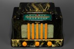 Swirled Dark Green Addison 5 Catalin &rsquo;Courthouse&rsquo; Radio - Striking