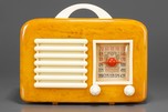 Catalin GTV Model 591 Radio in Swirled Yellow with Ivory