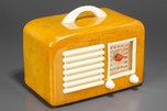 Catalin GTV Model 591 Radio in Swirled Yellow with Ivory