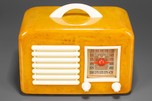 Catalin GTV Model 591 Radio in Swirled Yellow with Ivory