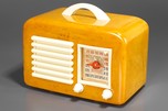 Catalin GTV Model 591 Radio in Swirled Yellow with Ivory